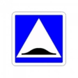 Panneau Ralentisseur A2b + Poteau galva + Fixations 