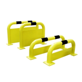 Arceaux de protection avec plaque anti-encastrement - Jaune et noir Arceaux de protection avec plaque anti-encastrement - Jaune et noir
