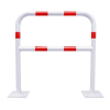 Arceaux de sécurité industrielle avec platine de fixation - Rouge et Blanc image 1