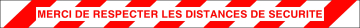 Bande de sécurité rouge & blanc 1 000 mm x 80 mm Bande de sécurité rouge & blanc 1 000 mm x 80 mm