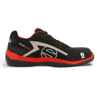 Basket de s&eacute;curit&eacute; basse noires et rouges Sport Evo S1P SRC - Sparco