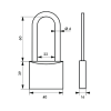 Cadenas de sécurité à clés brevetées Adriatic - Thirard image 3
