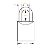 Cadenas laiton haute sécurité 6830-6840-6850EURD - Master Lock image 2