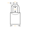 Cadenas laiton haute sécurité 6830-6840-6850EURD - Master Lock image 3