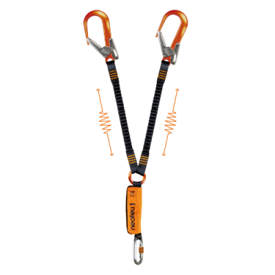 Longe de maintien au travail  en Y avec absorbeur d'&eacute;nergie