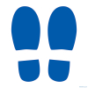 Lot de 4 pas bleus - Signalétique au sol distance de sécurité image 0 Lot de 4 pas bleus - Signalétique au sol distance de sécurité image 0