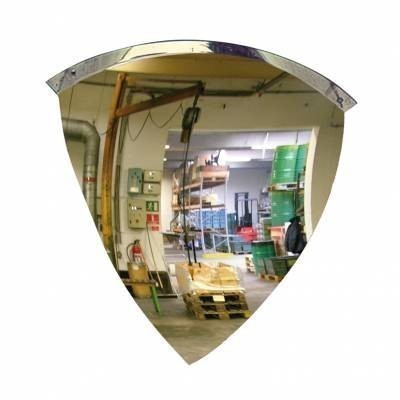 Miroir industriel d&#039;angle quart de coupole 90&deg; (acrylique antichoc)