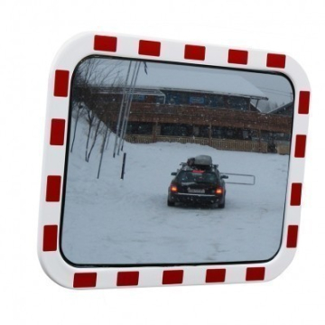 Miroir routier anti-buée chauffant 90° (polycarbonate incassable)