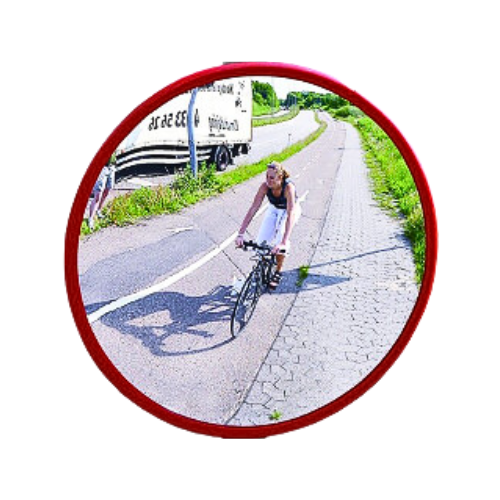 Miroir routier pi&eacute;tons/cyclistes 90&deg; (acrylique antichoc)