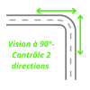 Miroir routier tous usages 90° (acrylique antichoc) avec réflecteur rouge image 2