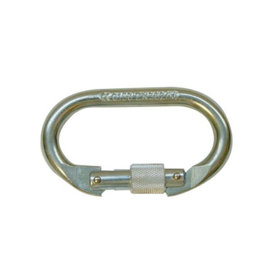 Mousqueton acier asym&eacute;trique &agrave; vis