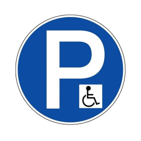 Panneau de parking pour place handicapé