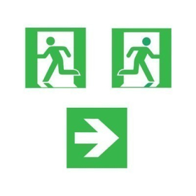 Pictogramme issue de secours pour profil plat - lot de 10 Pictogramme issue de secours pour profil plat - lot de 10