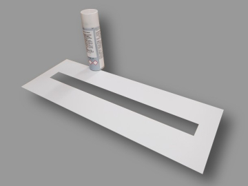 Pochoir ligne de distanciation 600x50 mm + peinture 500 ml Pochoir ligne de distanciation 600x50 mm + peinture 500 ml
