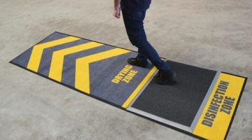 Tapis désinfectant boucles spaghetti + tapis Essuie chaussures Tapis désinfectant boucles spaghetti + tapis Essuie chaussures