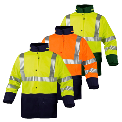 Veste de pluie bicolore haute visibilit&eacute; - Laurent