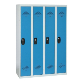 Vestiaire industrie propre avec moraillon encastré - 4 cases Vestiaire industrie propre avec moraillon encastré - 4 cases